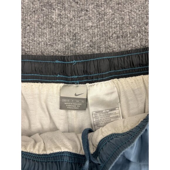 Nike Track Pants Womens Small Blue Black Wind Athletic Lined Elastic Waist - Picture 2 of 9